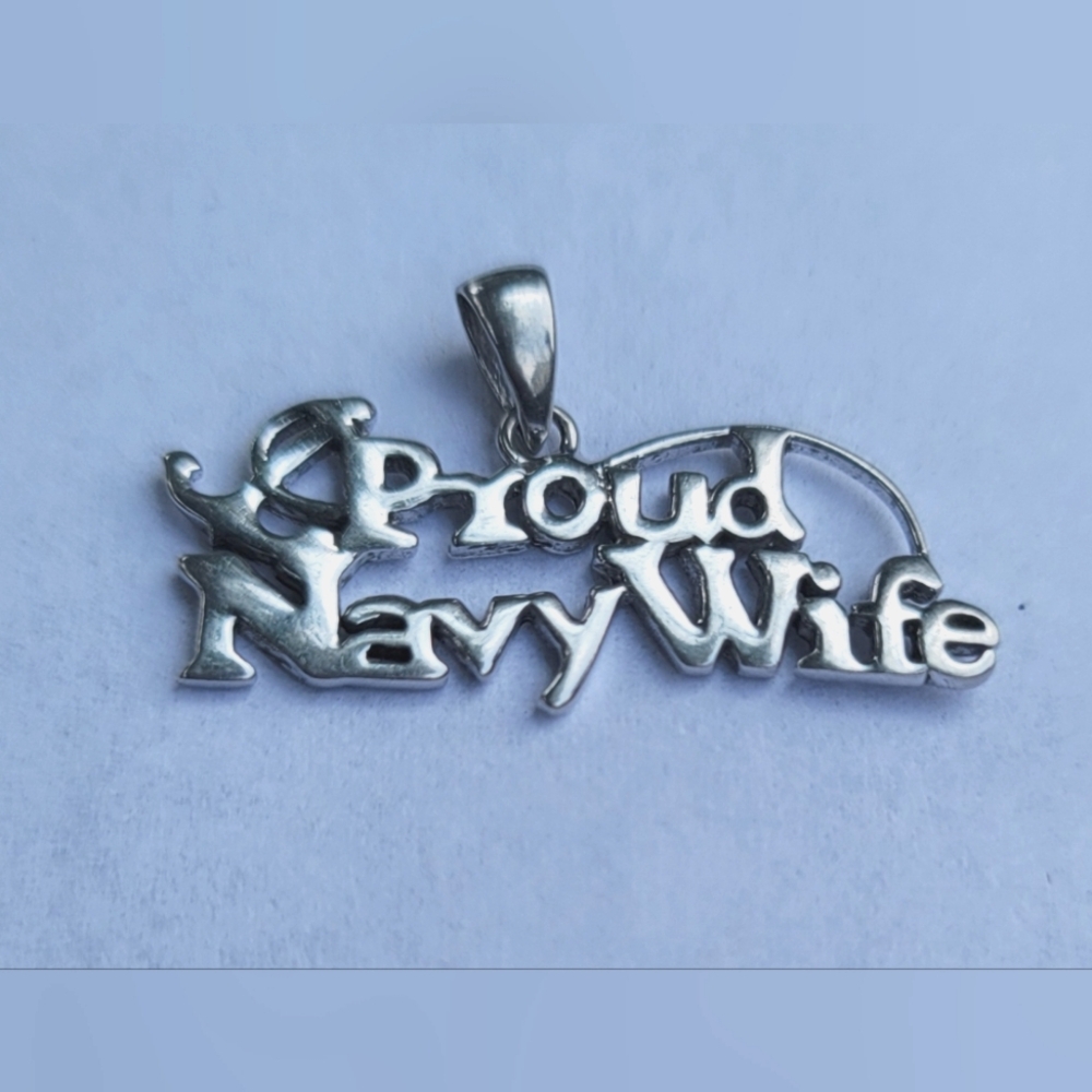 Proud Navy Wife Charm Pendant